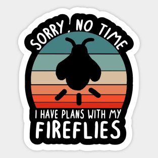 No time plans with firefly forest insect Sticker